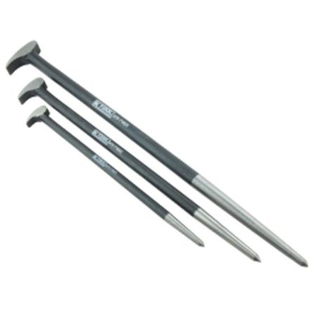 K-TOOL INTERNATIONAL K Tool International KTI71604 Roll Head Ladyfoot Pry Bar Set - 3 Piece KTI71604